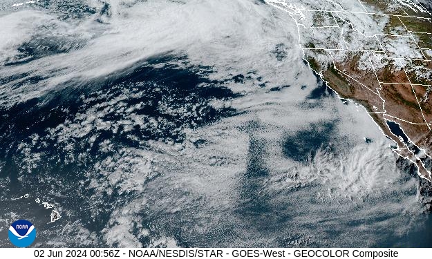 GEOColor Weather Satellite Image for Santa Cruz