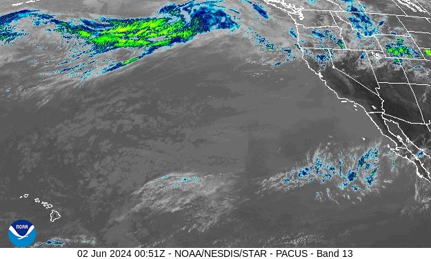 West Band 13 Weather Satellite Image for Yolo