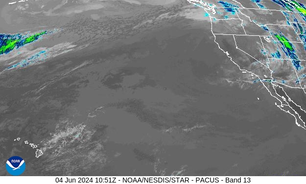 West Band 13 Weather Satellite Image for Monterey