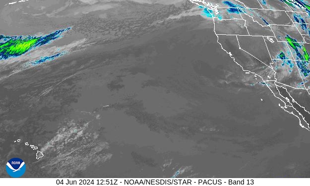 West Band 13 Weather Satellite Image for Tahoe Truckee